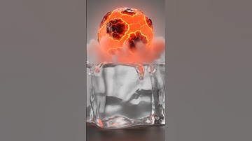 Can lava ball melt the ife cube 🌋#lava #ice #shorts