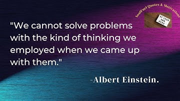 Albert Einstein’s Powerful Lesson on Problem-Solving | Daily Inspirational Quote |Motivational Video