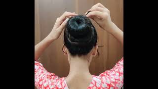 Donut bun hairstyles for long hair girls #hairstyle #shorts #bunhairstyles