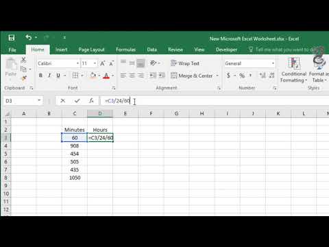 How To Convert Minutes To Hours In Excel