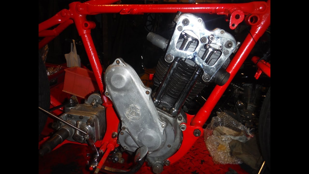 Dunelt motorcycle with Sturmey Archer engine under restoration. - YouTube