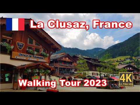 La Clusaz Eté 2023, 4K Walking Tour dans La Clusaz Village (Haute-Savoie, France)