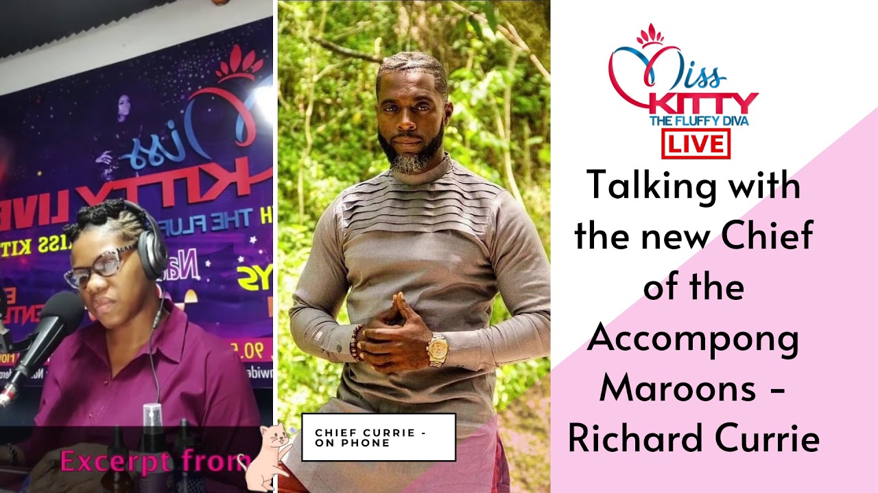 Miss Kitty talks with Richard Currie, New Chief of the Accompong Maroons