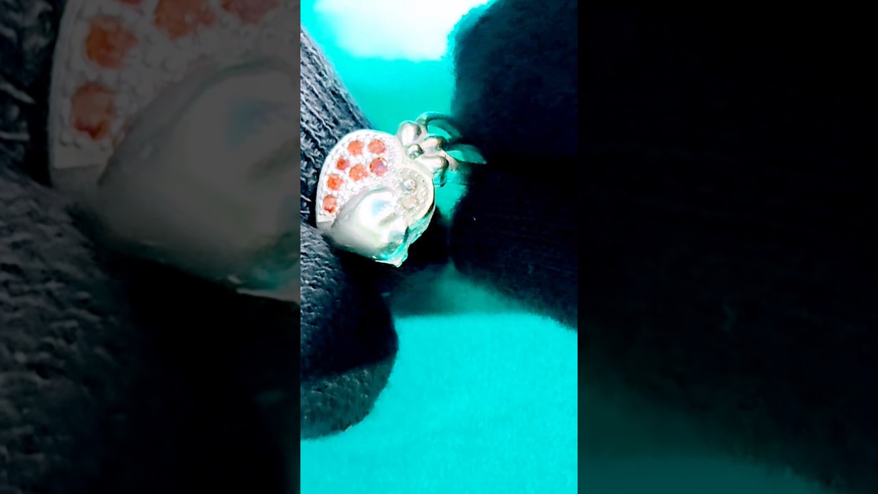 red colour crystal new design pattern ring designed by RP Jewellers 