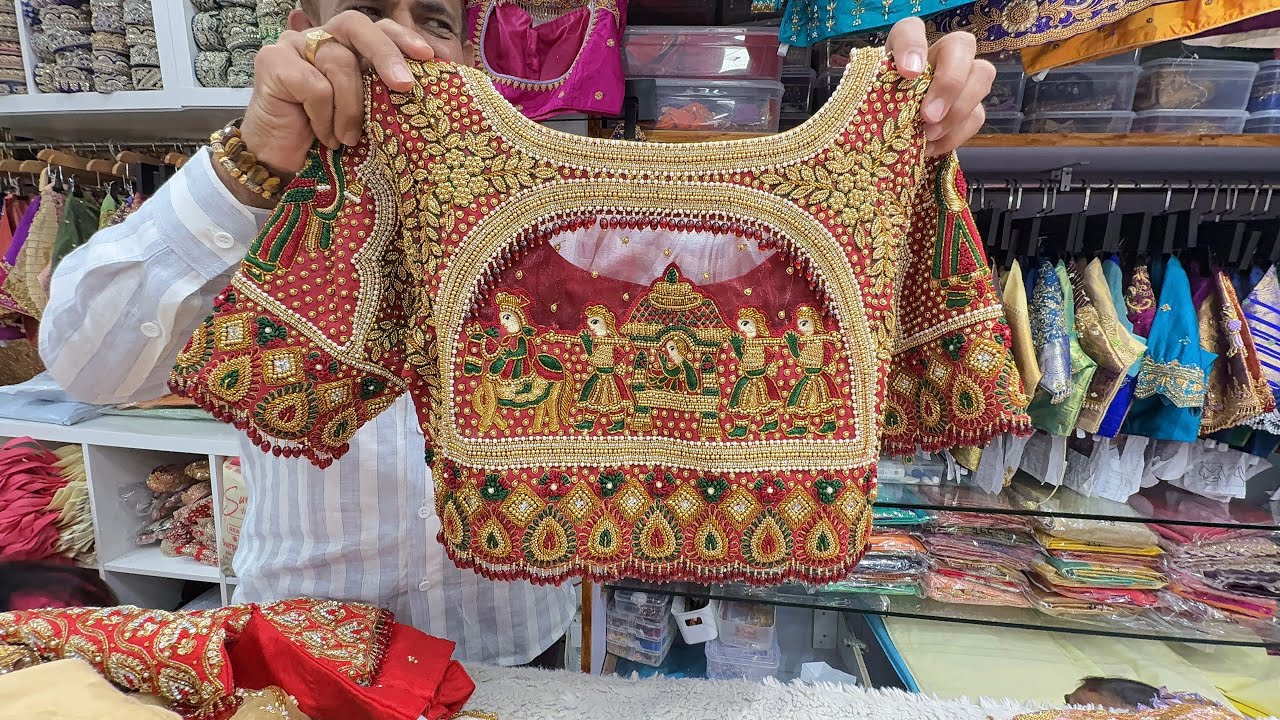 chickpet wholesale readymade aari work blouse | starting @500rs|courier available Bangalore shopping