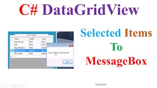 C - Selected Items To Messagebox On Rowclick