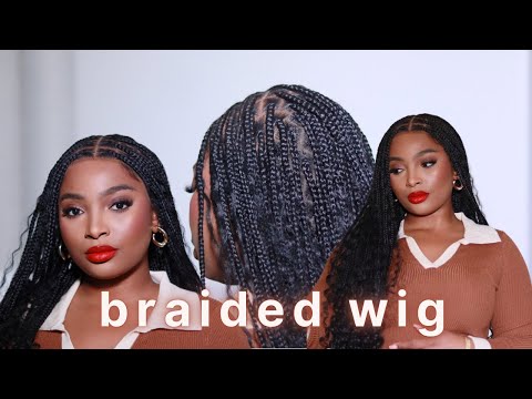 Braided Wig Install ! Only $111.3 Get Hd Full Lace Boho Box Knotless Braided Wig Ft.mybraidedwig