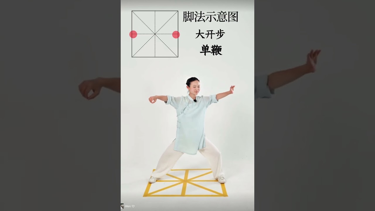 Some fundamental feet positions in Chen style Tai Chi. Narration is in Chinese.