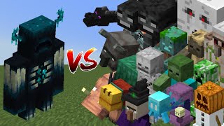 Warden vs Every Mob in Minecraft (Minecraft 1.20 Update)  Warden vs All Mobs