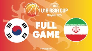 Classification 5-6 | Korea v Iran | Full Basketball Game | FIBA U16 Asia Cup 2025