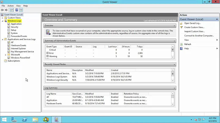 OSIsoft: How to View & Collect Logs with Windows Event Viewer for PI Applications