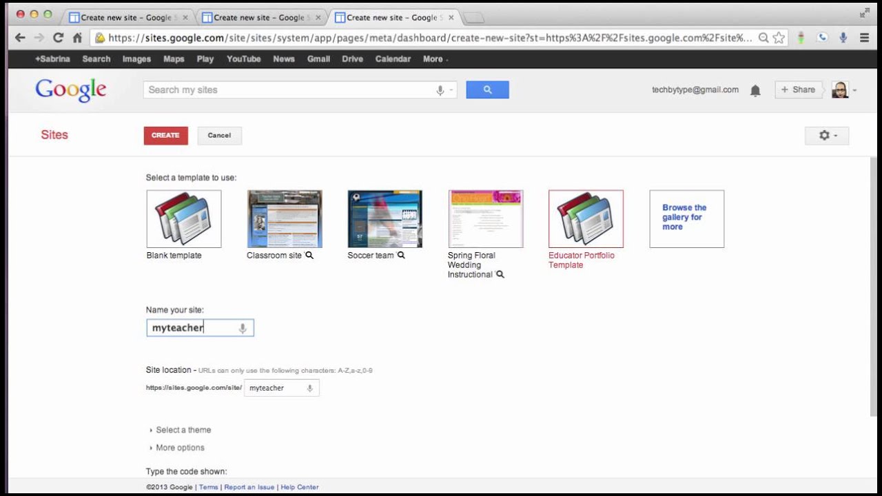 Google Sites From Template - YouTube