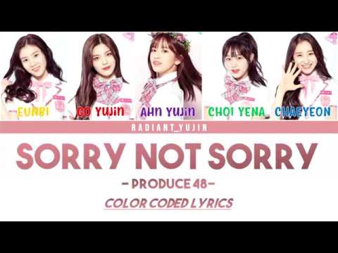 Sorry Not Sorry Cover - 프로듀스 48/PRODUCE 48 Lyrics (Color Coded)