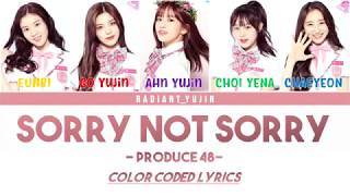 Sorry Not Sorry Cover - 프로듀스 48/PRODUCE 48 Lyrics (Color Coded)