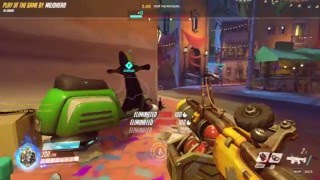 [Overwatch BETA] 6 Kills - Junkrat's Ultimate