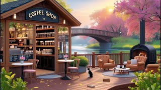 Relaxing Morning Jazz ☕ Summer Coffee Shop Ambience smooth Jazz Background Music to Study & Work