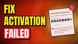 Fix Microsoft Office 'Activation Failed' Error in Word & Excel (2026)