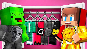 JJ and Mikey Can Shapeshift Into SQUID GAME 3 To PRANK in Minecraft - Maizen