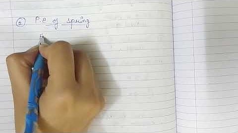 Class 11|6.8: Potential energy of a spring