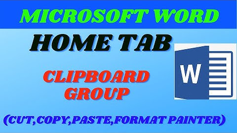 Microsoft word Clipboard group | Beginners in Ms word| Cut,Copy,Paste ,Format painter Option Uses