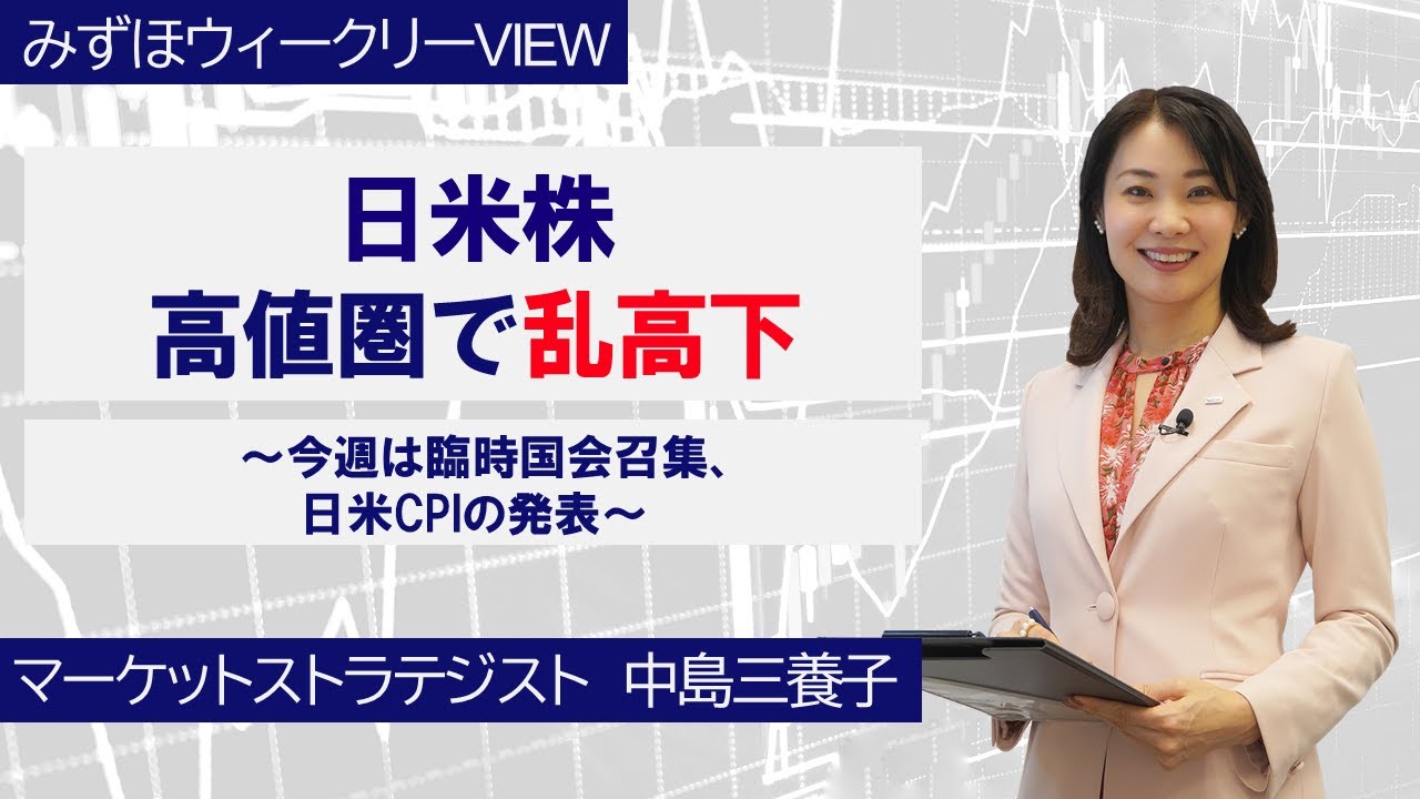 ぺぺ✳︎購入前コメ必須発送は平日のみです 10月20日【日米株 高値圏で乱高下～今週は臨時国会召集、日米CPIの発表