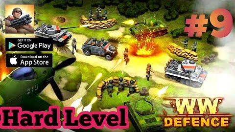 WWII Defense: RTS Army TD game || Android Defense Offline Gamplay || Hard Level 9 || #androidgames
