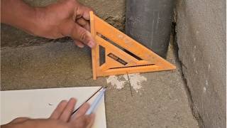 This Is a Tricky Spot for Even Professional Tilers to Cut Around Drainage Pipes!