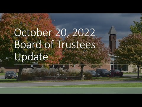 Fulton Montgomery Community College Board of Trustees October 20, 2022 Meeting