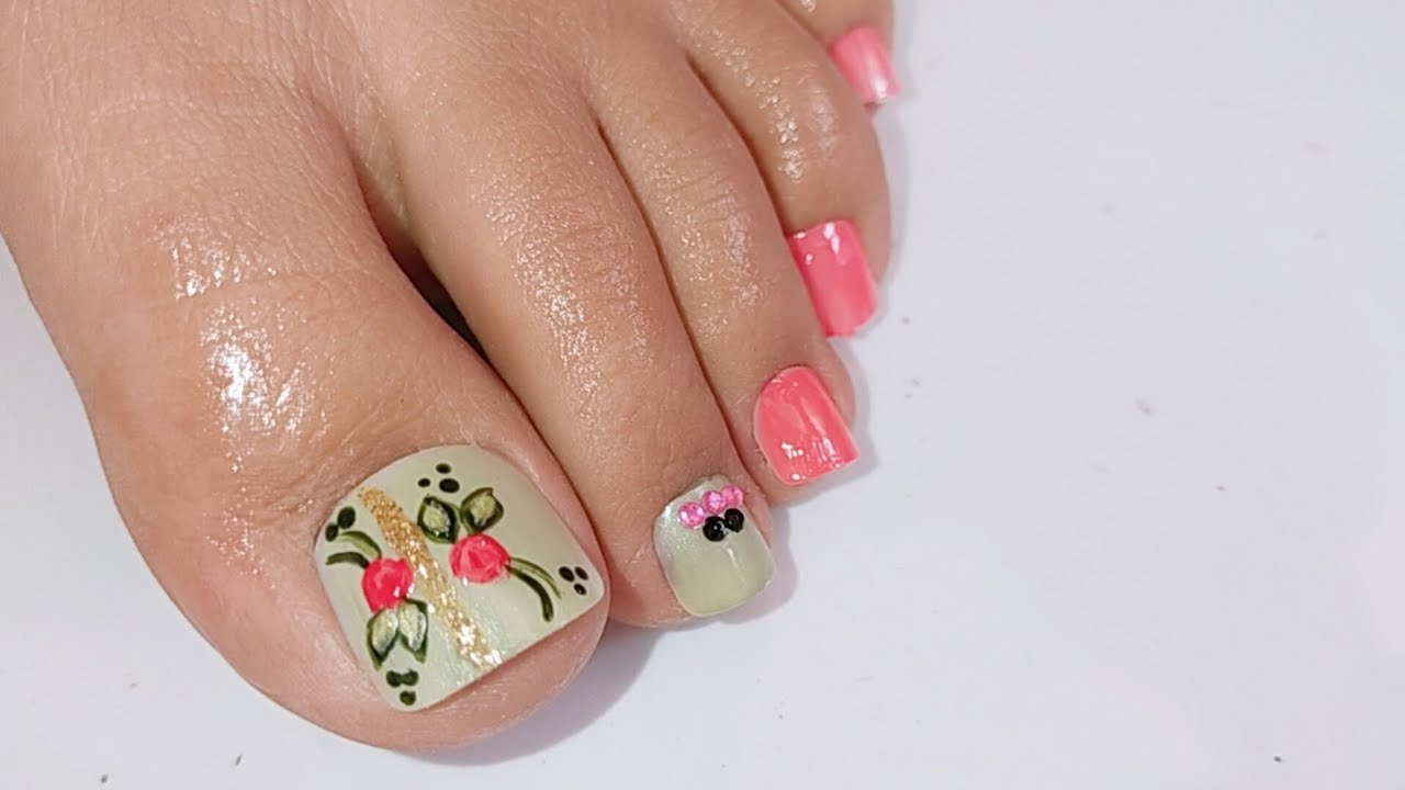 uñas 2023 😍 Toe Nail Art Design YouTube