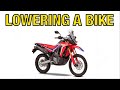 Honda CRF300L Rally Lowered (Low Seat, Lowering Kouba Link)