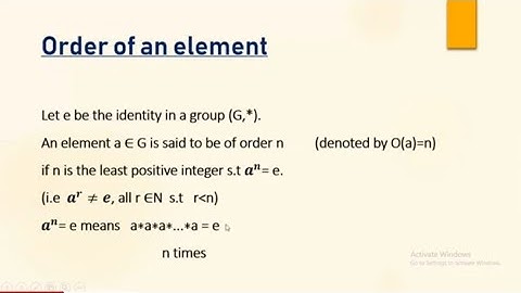 Order of an element | Group Theory | sinhala explanation
