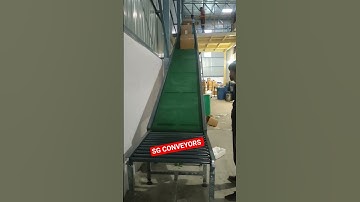 Inclined Loading & Unloading Belt Conveyor #conveyor #inclinedconveyor #conveyorsystem #beltconveyor