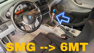 E46 M3 SMG to Manual Conversion DIY (On Jackstands)