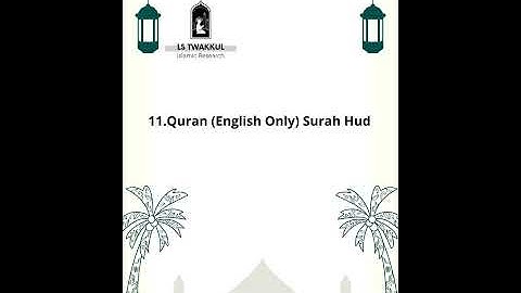 11 Surah Hud (سورة هود) (English Only)