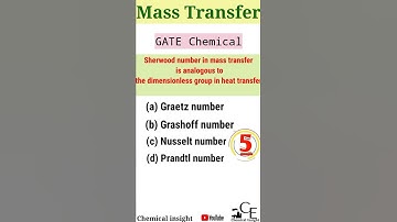 Mass Transfer | Sherwood Number | GATE_Prep| #shorts #chemical_insight
