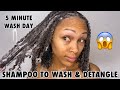 QUICKEST 5 Minute Wash Day | SHAMPOO ONLY - Wash &amp; Detangle With My Shampoo (No Conditioner)