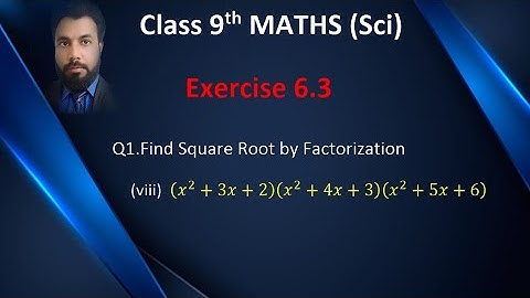 08 - 9th class Maths, Exercise 6.3 Q1 part 8 Algebraic manipulation chapter 6.