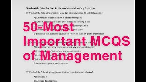 Management MCQS For Business Management Candidates | Principles of Management MCQs | Top Management