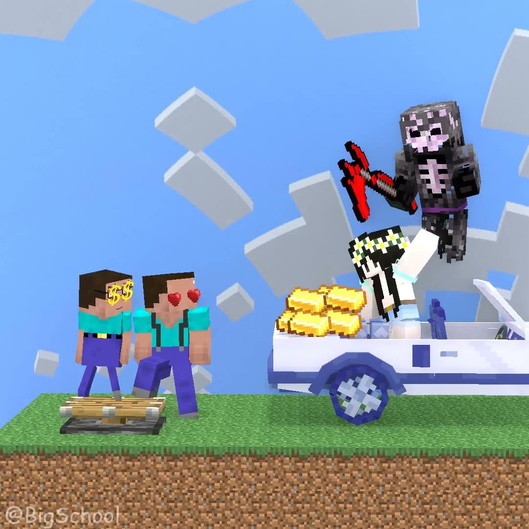 Together with the angel, help Herobrine escape Choo-Choo-Charles! ?