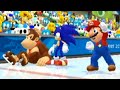 Mario &amp; Sonic at the Olympic Winter Games - All Characters Short Track 1000m Gameplay