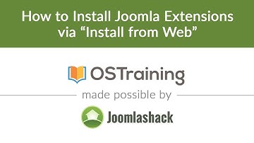 Joomla Beginner Class, Lesson 32: How to Install Joomla Extensions via "Install from Web"