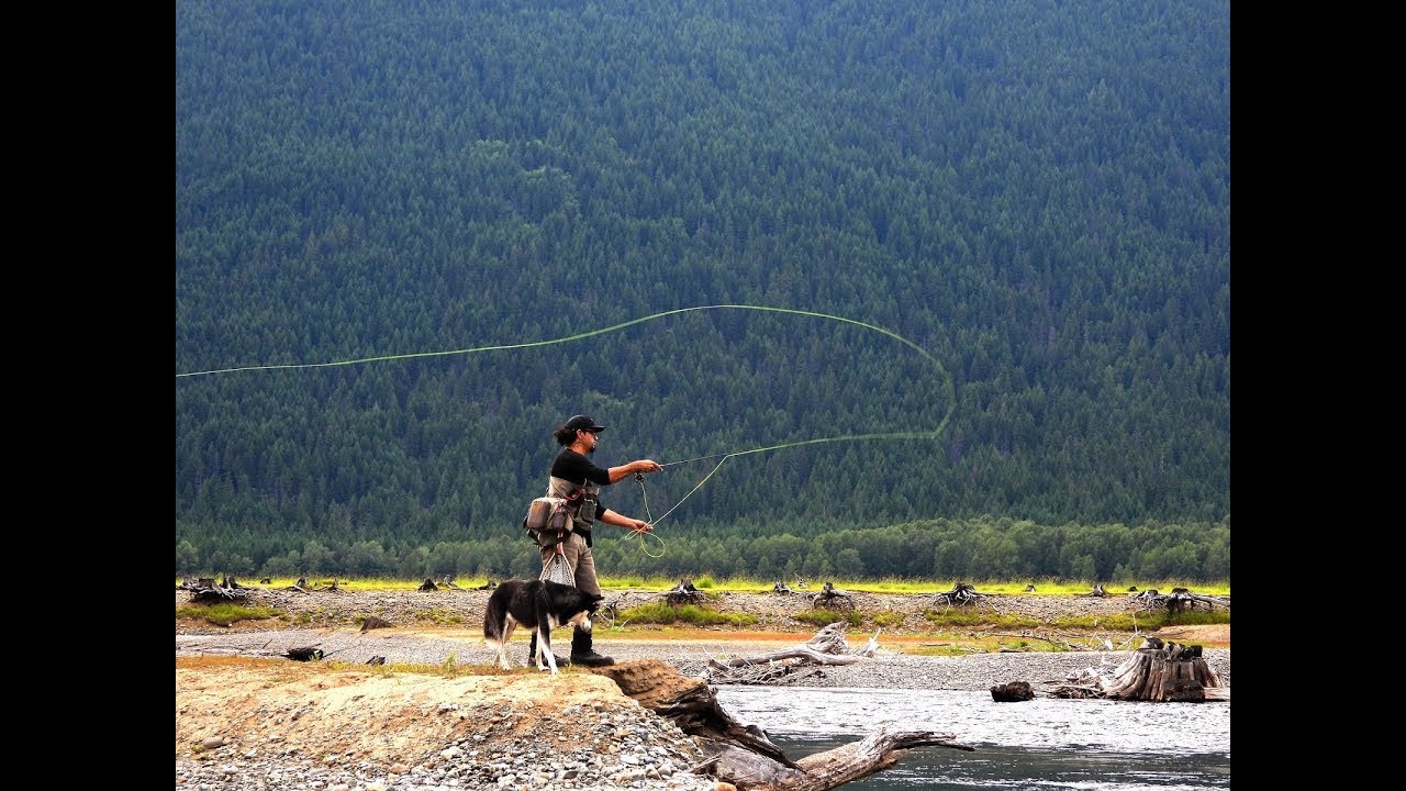 fly fishing in Skagit river bc - YouTube
