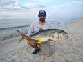 Fishing for GIANT JACK CREVALLE Topwater popper ACTION