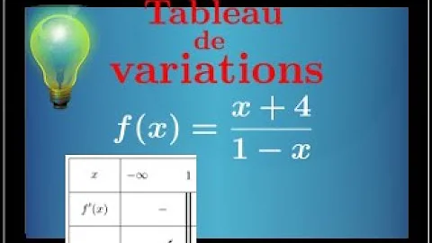 Comment remplir un tableau de variation d'une fonction ?
