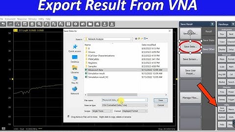 How to Export Result From VNA and Compare with Simulation