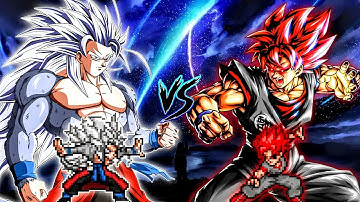 Xeno Goku V2 (all form) (New) VS Evil Goku TP (all form) in Jump Force Mugen