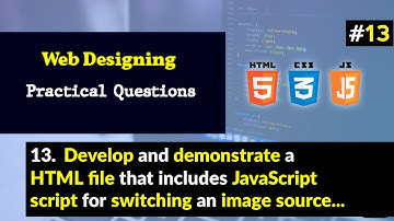 Develop and demonstrate a HTML file that includes JavaScript script for switching an image source...