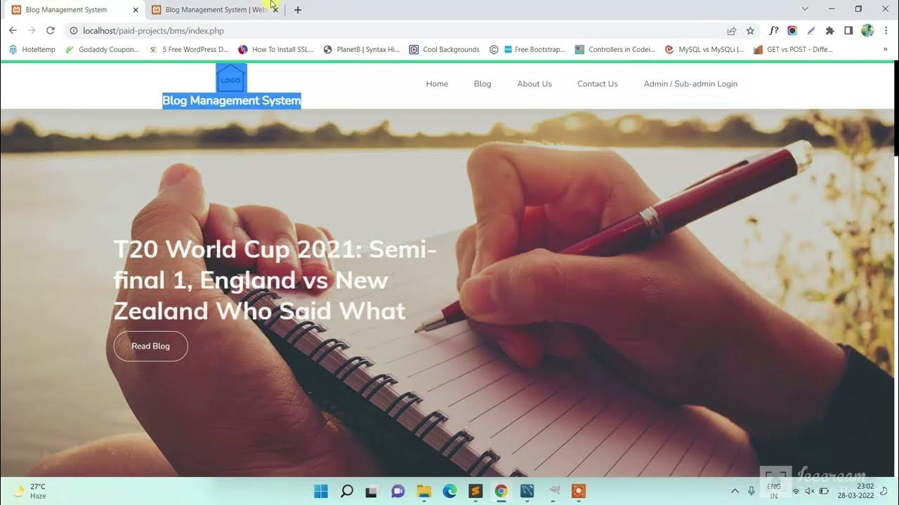 Blog Management System using PHP and MySQL | PHPGurukul - YouTube
