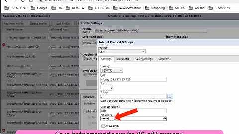 Syncovery Change Server Password