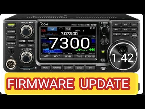ICOM 7300 FIRMWARE UPDATE v1.42 - YouTube